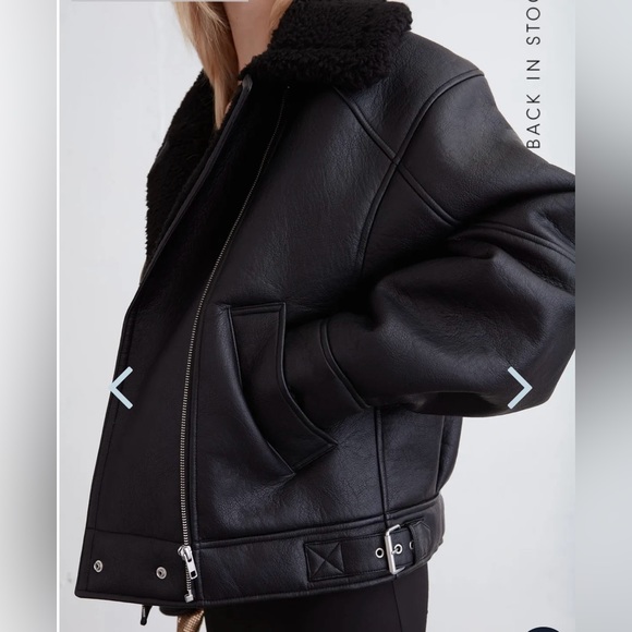 Oversized Sherpa Aviator Jacket - Picture 4 of 5